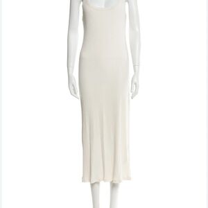 James Perse | Cotton Maxi/Midi Scoop Sleeveless Dress | Ecru/Cream